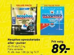 Bilka Neophos opvasketabs eller -pulver tilbud