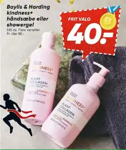 Bilka Baylis & Harding kindness+ håndsæbe eller showergel tilbud