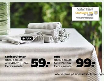 Netto Stofservietter tilbud