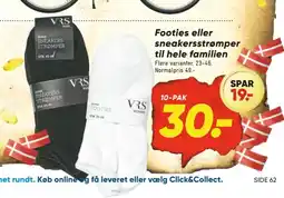 Footies eller sneakersstrømper til hele familien Flere varianter.