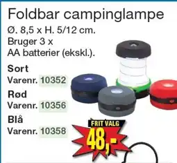 Harald Nyborg Foldbar campinglampe tilbud