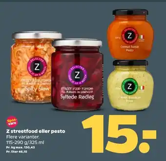 Netto Z streetfood eller pesto tilbud