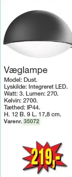 Harald Nyborg Væglampe tilbud