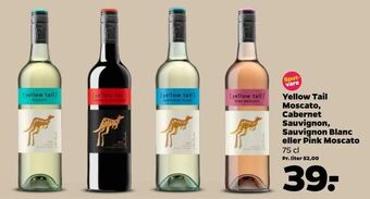 Netto Yellow Tail Moscato, Cabernet Sauvignon, Sauvignon Blanc eller Pink Moscato tilbud