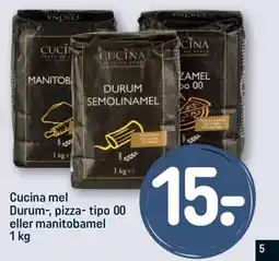 REMA 1000 Cucina mel Durum-, pizza- tipo 00 eller manitobamel 1 kg tilbud