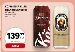 Scandinavian Park KÖSTRITZER ELLER FRANZISKANER ØL tilbud