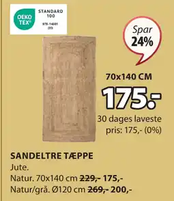JYSK SANDELTRE TÆPPE tilbud