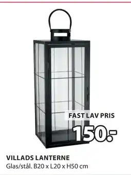 JYSK VILLADS LANTERNE tilbud