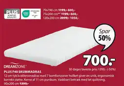 JYSK PLUS F40 SKUMMADRAS tilbud