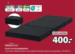 JYSK PLUS F10 FOLDEMADRAS tilbud