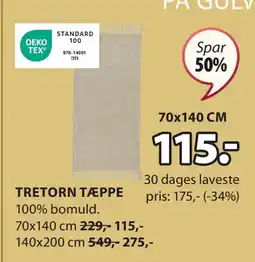 JYSK TRETORN TÆPPE tilbud