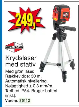 Harald Nyborg Krydslaser med stativ tilbud