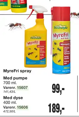 Harald Nyborg MyreFri spray Med dyse tilbud