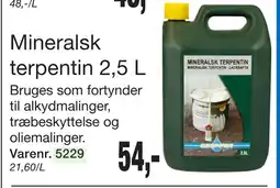 Harald Nyborg Mineralsk terpentin 2,5 L tilbud
