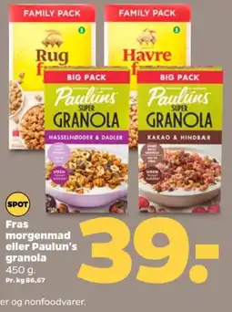 Netto Granola Kakao & Hindbær tilbud