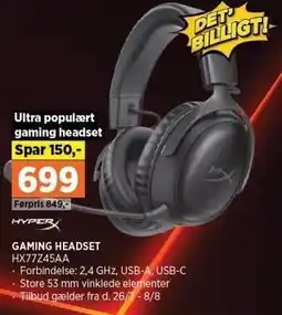 Power GAMING HEADSET tilbud