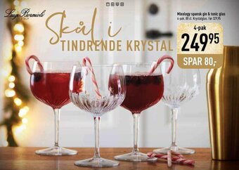 Imerco Mixology Spansk Gin & Tonic Glas 4 Pak tilbud