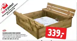 jem & fix SANDKASSE MED BÆNK tilbud