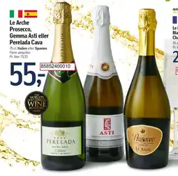 Le Arche Prosecco, Gemma Asti eller Perelada Cava