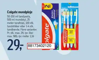 Føtex Colgate mundpleje tilbud