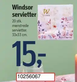 Føtex Windsor servietter tilbud