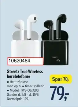 Føtex Streetz True Wireless høretelefoner tilbud