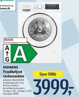 Føtex Frontbetjent vaskemaskine tilbud