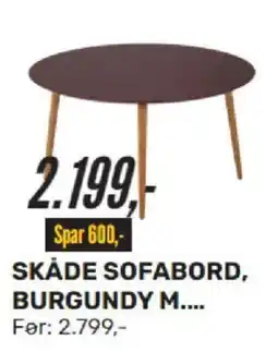 My Home SKÅDE SOFABORD, BURGUNDY M.... tilbud