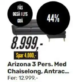 My Home Arizona 3 Pers. Med Chaiselong, Antrac... tilbud