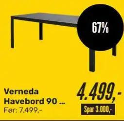 My Home Verneda Havebord tilbud