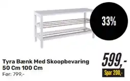My Home Tyra Bænk Med Skoopbevaring 50 Cm 100 Cm tilbud