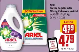 REWE DE Ariel Pulver Regulär oder Flüssig Colorwaschmittel tilbud