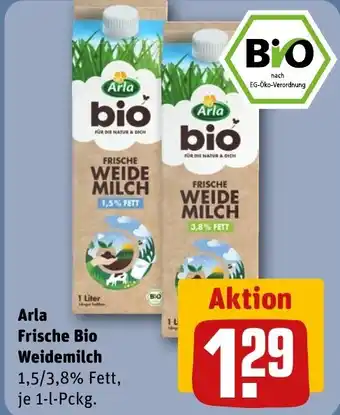 REWE Arla Frische Bio Weidemilch tilbud