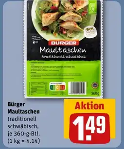 REWE DE Bürger Maultaschen tilbud