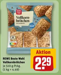 REWE DE REWE Beste Wahl Vollkornbrötchen tilbud