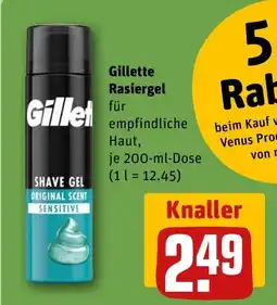 REWE DE Gillette Rasiergel für tilbud