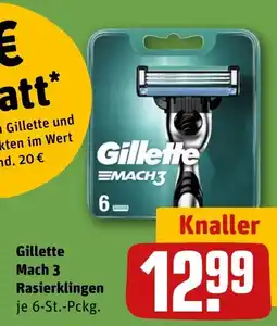 REWE DE Gillette Mach 3 Rasierklingen tilbud