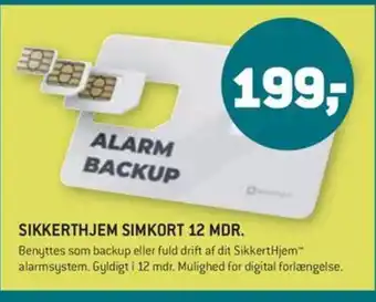 XL-BYG SIKKERTHJEM SIMKORT 12 MDR. tilbud