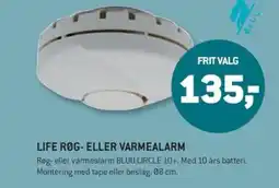 XL-BYG LIFE RØG- ELLER VARMEALARM tilbud