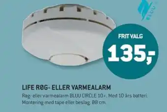 XL-BYG LIFE RØG- ELLER VARMEALARM tilbud