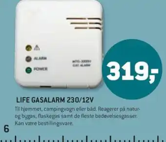 XL-BYG LIFE GASALARM 230/12V tilbud