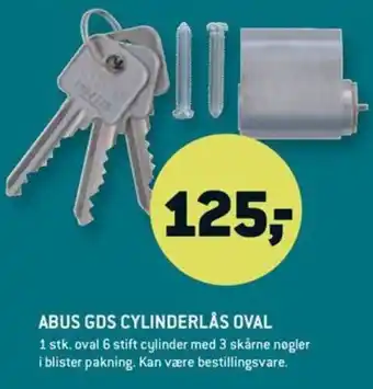 XL-BYG ABUS GDS CYLINDERLÅS OVAL tilbud