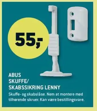 XL-BYG ABUS SKUFFE/ SKABSSIKRING LENNY tilbud