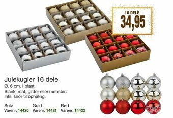 Harald Nyborg Julekugler 16 dele tilbud