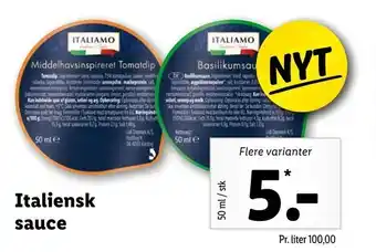 Let-Køb Italiensk sauce tilbud