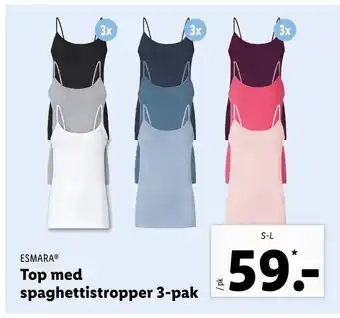 Top med spaghettistropper 3-pak
