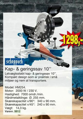 Harald Nyborg Kap- & geringssav 10'' tilbud
