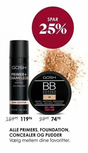 Matas Alle primers, foundation, concealer og pudder tilbud