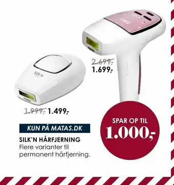 Matas Silk'n hårfjerning tilbud