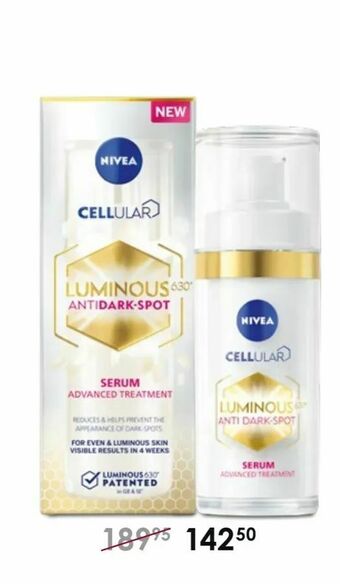 Matas Nivea luminous anti-spot serum eller dagcreme tilbud